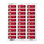 Red Gold Winter Corgi Dog Retouradres Etiket (Full Sheet)