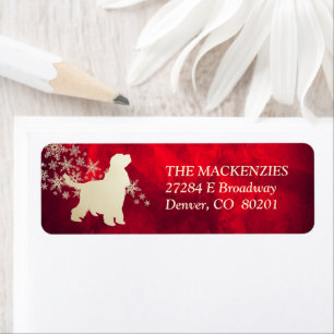Red Gold Winter English Cocker Spaniel Etiket