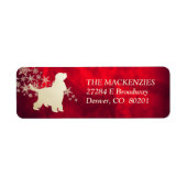 Red Gold Winter English Cocker Spaniel Etiket (Voorkant)