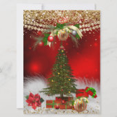 Red Gold Xmas - kerstfeest Kaart (Achterkant)