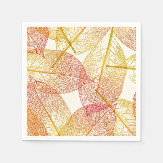 Red Gold Yellow Leaves Autumn Season Pattern Servet (Voorkant)