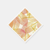 Red Gold Yellow Leaves Autumn Season Pattern Servet (Hoek)