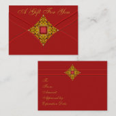 Red Gold Zakelijke Cadeaubon Kaarten Kortingskaartje (Voorkant / Achterkant)