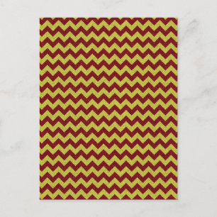 Red & Gold Zig Zag Glitter Briefkaart