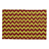 Red & Gold Zig Zag Glitter Kussensloop (Achterkant)