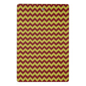 Red & Gold Zig Zag Glitter Mini Klembord (Achterkant)