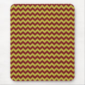 Red & Gold Zig Zag Glitter Muismat (Voorkant)