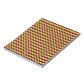 Red & Gold Zig Zag Glitter Notitieblok (Linkerzijde)