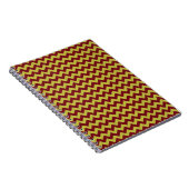 Red & Gold Zig Zag Glitter Notitieboek (Rechterzijde)