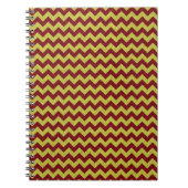 Red & Gold Zig Zag Glitter Notitieboek (Voorkant)