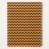Red & Gold Zig Zag Glitter Planner (Achterkant)