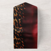 Red Gold Zuidwest Koeienhuid All In One Uitnodiging (Buitenkant)