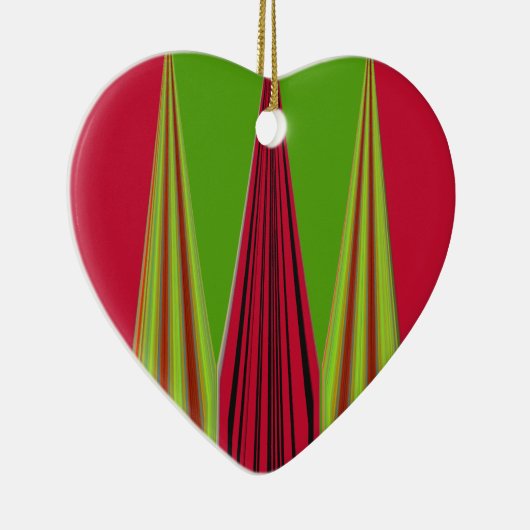 RED GOLDEN GREEN KERAMISCH ORNAMENT (Rechts)