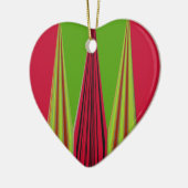 RED GOLDEN GREEN KERAMISCH ORNAMENT (Links)