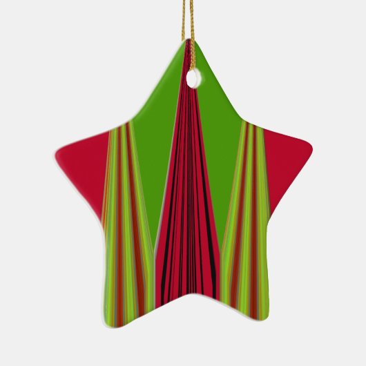 RED GOLDEN GREEN KERAMISCH ORNAMENT (Rechts)