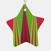 RED GOLDEN GREEN KERAMISCH ORNAMENT (Links)