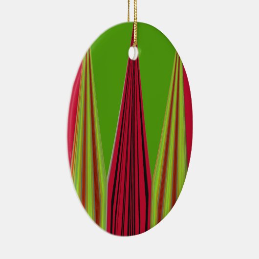 RED GOLDEN GREEN KERAMISCH ORNAMENT (Rechts)