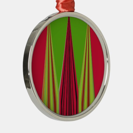 RED GOLDEN GREEN METALEN ORNAMENT (Rechts)