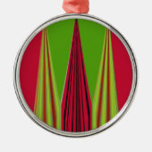 RED GOLDEN GREEN METALEN ORNAMENT (Voorkant)