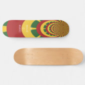 Red Golden Green Rasta Schaats Board Skateboard (Horizontaal)