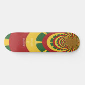 Red Golden Green Rasta Schaats Board Skateboard (Horizontaal)