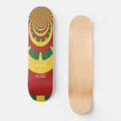 Red Golden Green Rasta Schaats Board Skateboard (Voorkant)