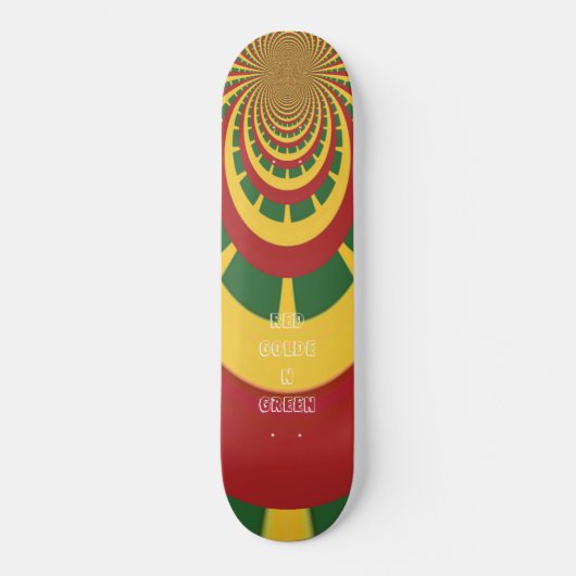 Red Golden Green Rasta Schaats Board Skateboard (Voorkant)