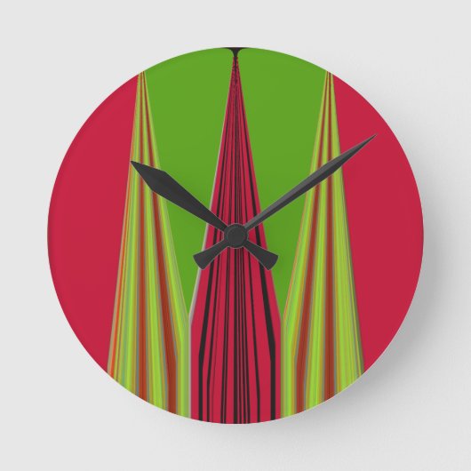 RED GOLDEN GREEN RONDE KLOK (Voorkant)