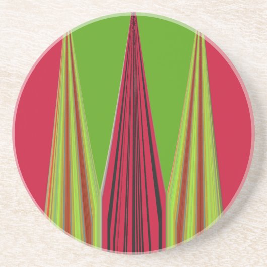 RED GOLDEN GREEN ZANDSTEEN ONDERZETTER (Voorkant)