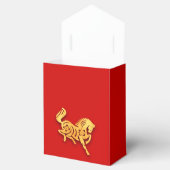 Red Golden Horse Papercut Chinese New Year 2026 T Bedankdoosjes (Geopend)