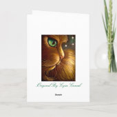 RED GOLDEN PERSIAN CAT HOLIDAY KAART (Achterkant)