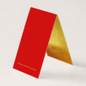 Red Golden Rabbit Papercut Chinees Nieuwjaar 2023  Visitekaartje (Achterkant)