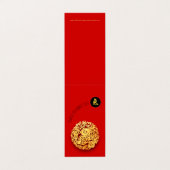 Red Golden Rabbit Papercut Chinees Nieuwjaar 2023  Visitekaartje (Buitenkant ongevouwen)