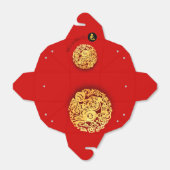 Red Golden Rabbit Papercut Chinese nieuwjaar 2023 Bedankdoosjes (Uitgevouwen)