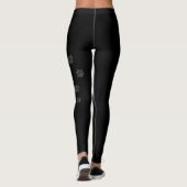 Red Golden Retriever Cartoon Dog & Paws Black Leggings (Achterkant)