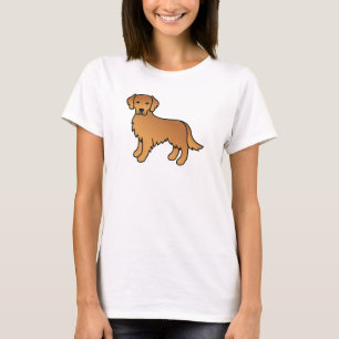 Red Golden Retriever Cartoon Dog Tekening T-shirt
