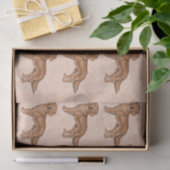 Red Golden Retriever Cute Cartoon Dog Patroon Tissuepapier (Geschenk)