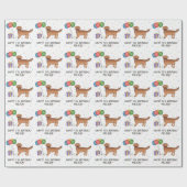 Red Golden Retriever Cute Dog - Birthday Cadeaupapier (Vlak)