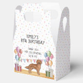 Red Golden Retriever Kids Verjaardag Bedankt Bedankdoosjes (Geopend)