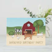 Red Golden Retriever op een Boerderij - Birthday p Kaart (Staand voorkant)