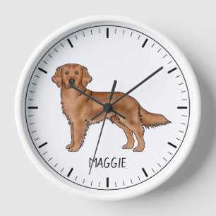 Red Golden Retriever Schattige Dog met aangepaste