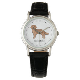 Red Golden Retriever Schattige Dog met aangepaste  Horloge
