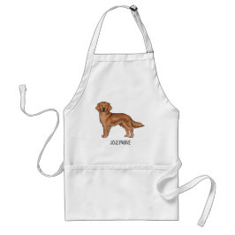 Red Golden Retriever Schattige Dog met aangepaste  Standaard Schort