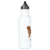 Red Golden Retriever Schattige Dog met aangepaste Waterfles (Links)