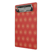 Red | Golden Zinnia Flower Medallions Mini Klembord (Angled2)