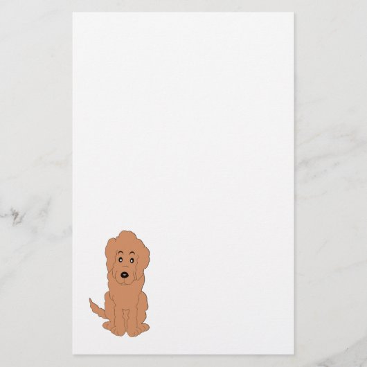 Red Goldendole Dog Design Briefpapier (Voorkant)