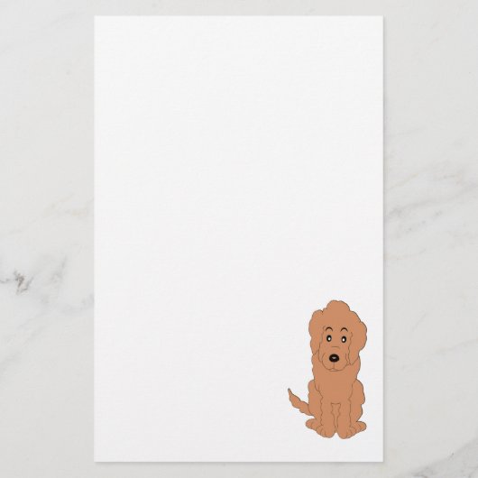 Red Goldendole Dog Design Briefpapier (Achterkant)