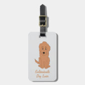 Red Goldendoodle Dog Design Any Colour Background Bagagelabel (Voorkant verticaal)