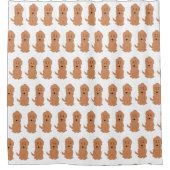Red Goldendoodle Dog Design Any Colour Background Douchegordijn (Voorkant)