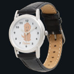 Red Goldendoodle Dog Design Any Colour Background Horloge<br><div class="desc">Wrist watch dog design. You can customise this watch with any text and background colour of your choice. Should you require any help with customising then contact us through the message link on this page. Dog design personalised wrist watch.</div>